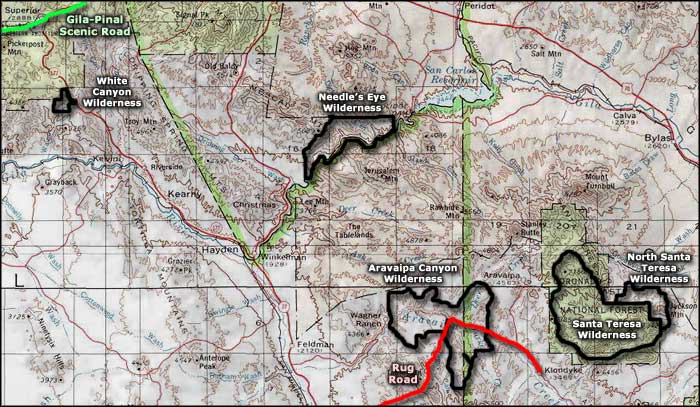 aravaipa canyon directions