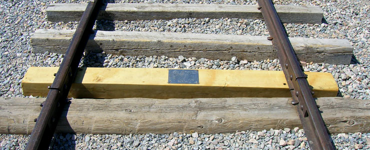 golden railroad spike