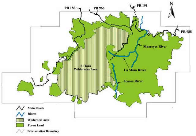 El Yunque National Forest Map