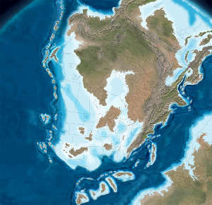 Map of North America during the Late Devonian