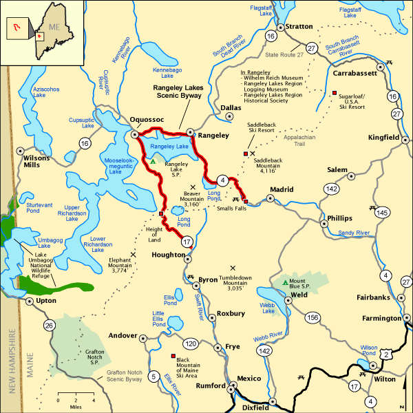 Rangeley Lake Depth Map