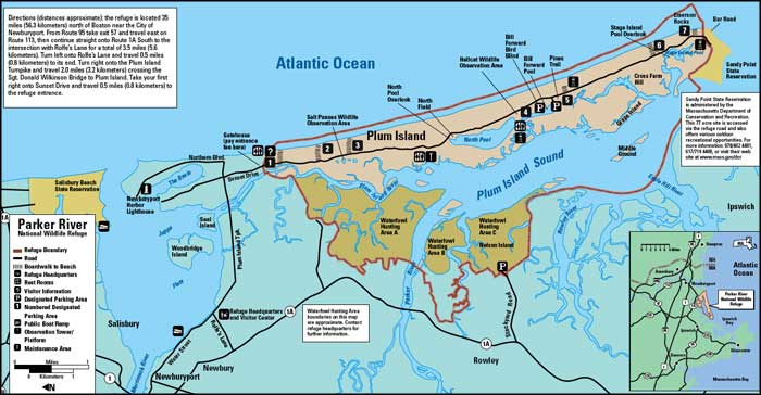 Map of Parker River National Wildlife Refuge