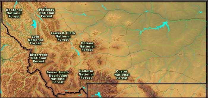 National Forests In Montana Map - Map of world
