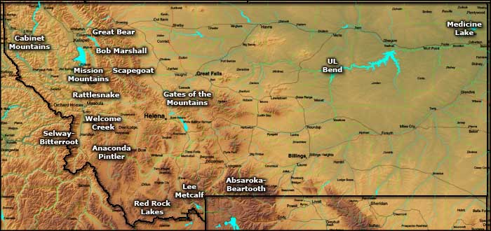 National Wilderness Areas in Montana