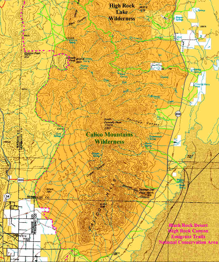 Calico Trail Map