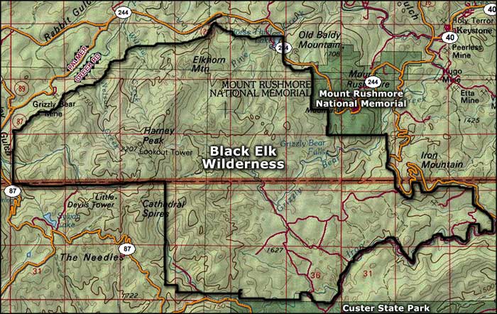 black elk peak trail map