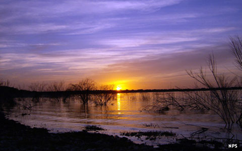 Sunset at Amistad National Recreation Area