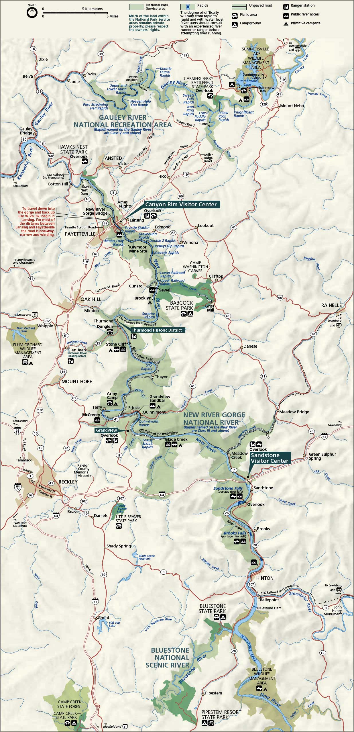 The Trail Map For The Trails Of New River Gorge With - vrogue.co