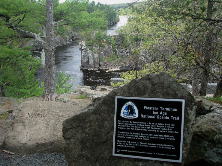 Western terminus of the Ice Age National Scenic Trail